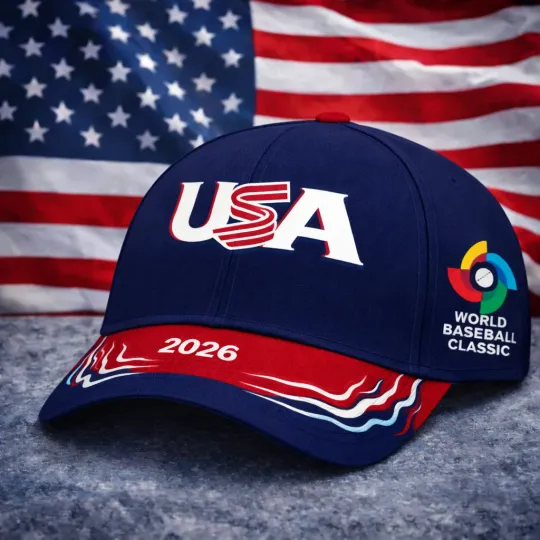Discover World Baseball Classic USA Team Classic Cap - Print Hat, One Size