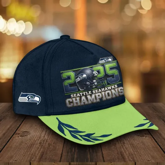 Discover Seahawks 2025 Super Bowl LX Champions Classic Cap