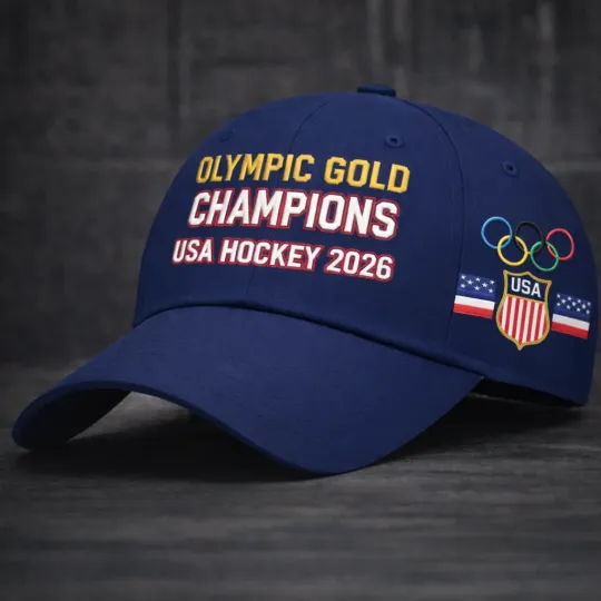 Discover USA Hockey Team Winter Olympic Milano Cortina Classic Cap - Print Hat, One Size