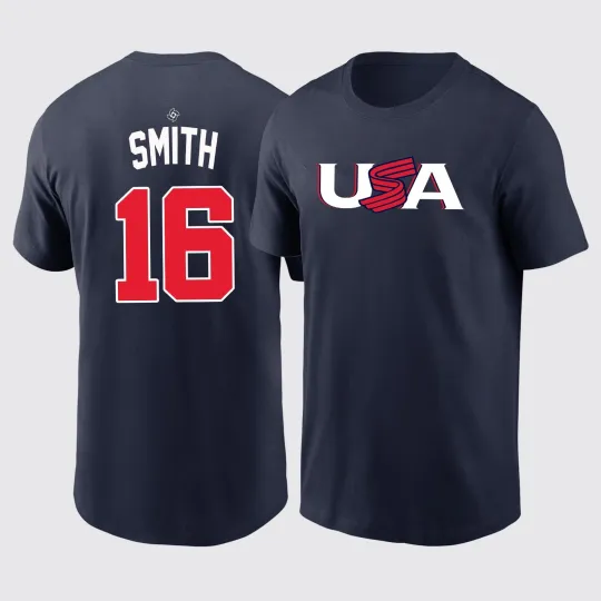 Will Smith USA Team 2026 World Baseball Classic Double Sided T-Shirt