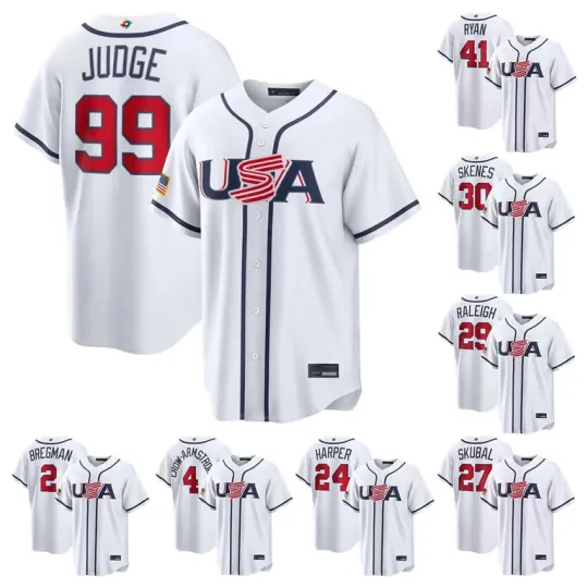 Discover NWT Men's USA Baseball White 2026 World Baseball Classic Jersey