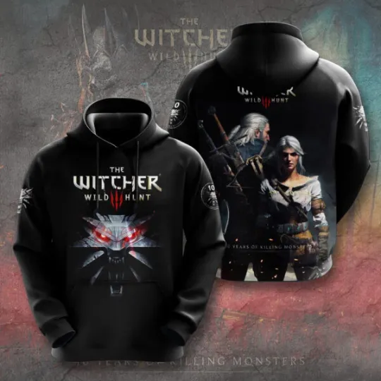 The Witcher 3: Wild Hunt Geralt of Rivia 3D Hoodie for Fans and Gamers