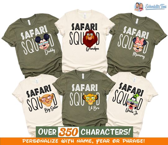 Discover Custom Disney Animal Kingdom Safari Family Shirts, Matching Vacation Tees, Mickey Minnie Wild Shirt