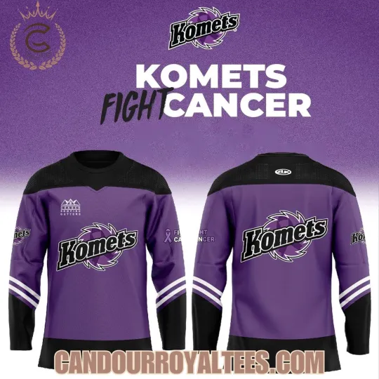 Discover Fort Wayne Komets Cancer Night Hockey Shirt Men's Fan Gear