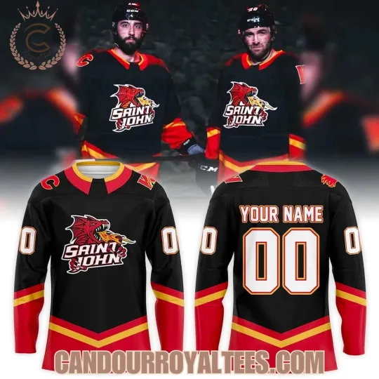 Discover Custom Calgary Wranglers 25th Anniversary Uniform Hockey Shirt Men's Fan Gear