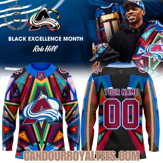 Discover Personalized Colorado Avalanche Black Excellence Month 2026 Hockey Shirt Men's