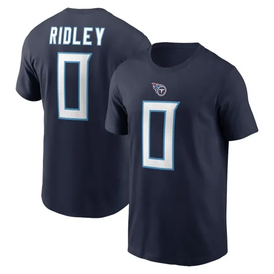 Discover Calvin Ridley #0 Tennessee Titans Name and Number - Navy, Size S to 5XL