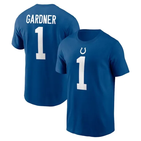 Sauce Gardner #1 Indianapolis Colts Name and Number - Royal, Size S to 5XL