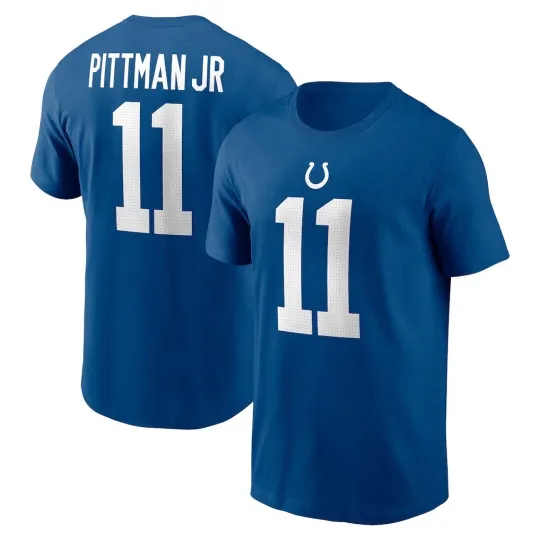 Michael Pittman Jr. #11 Indianapolis Colts Name and Number- Royal, Size S to 5XL