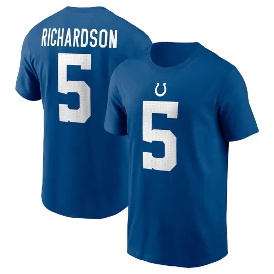 Anthony Richardson #5 Indianapolis Colts Name and Number - Royal, Size S to 5XL