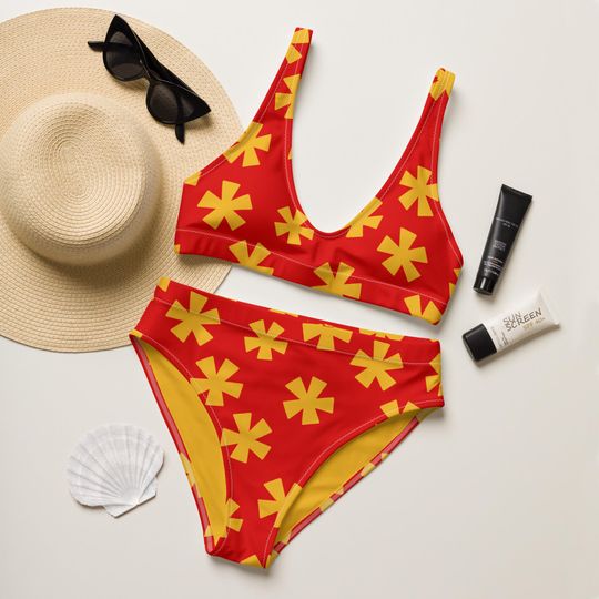 Discover Chip n Dale Recycled Bikini Set, Pool Party Swimsuit, Epcot Magic Kingdom Animal Kingdom