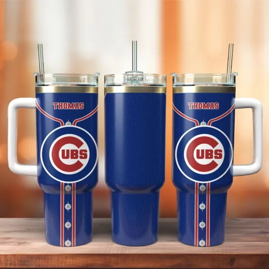 Discover Custom Name Chicago City Cub Stainless Steel Tumbler 40Oz Cup