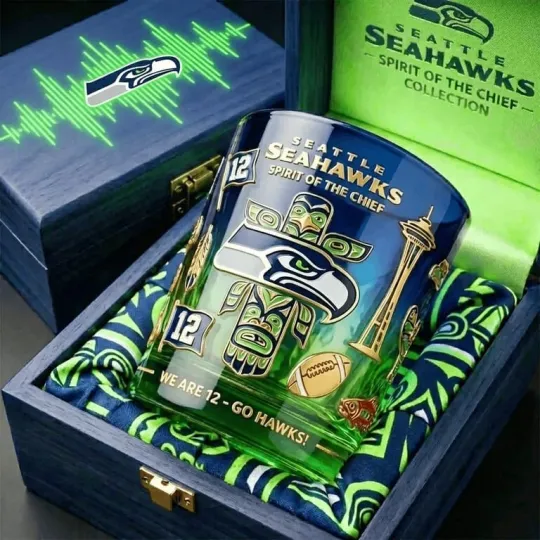 Seahawks Spirit Of The Chief Whiskey Glass