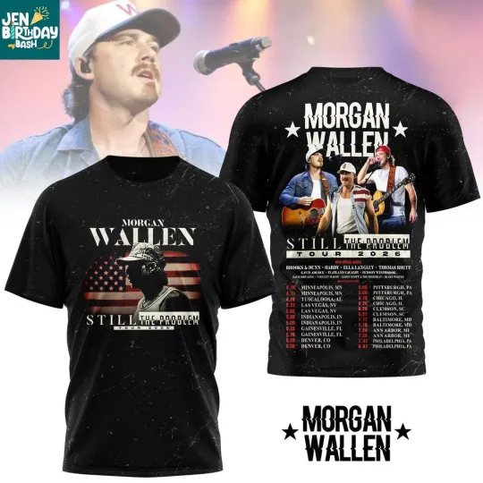 Wallen Western Still The Problem Tour 2026 3D T-Shirt