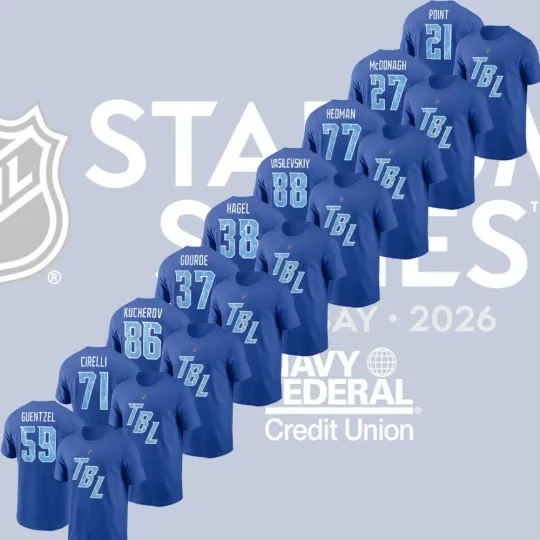 Discover HOT! Tampa Bay Lightning Team 2026 Stadium Series Name and Number Player