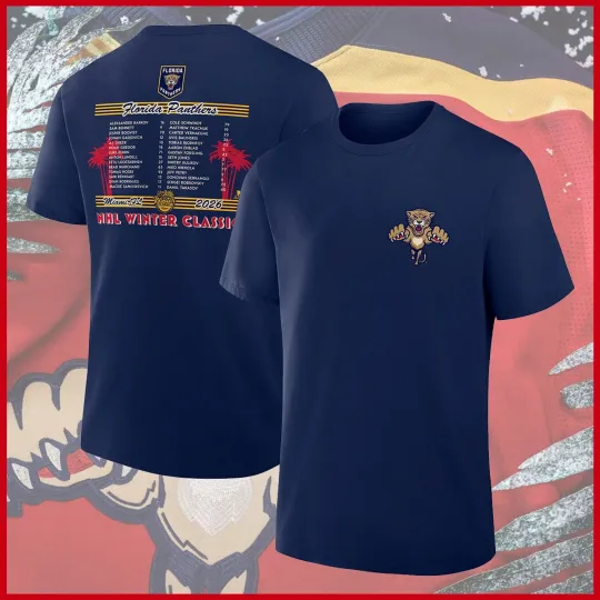 HOT NEW - Florida Panthers 2026 NHL Winter Classic Event Roster T-Shirt Gildan