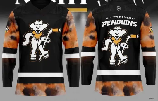 Discover Hot Pittsburgh Penguins x Grateful Dead Night Special Hockey Shirt All Printed