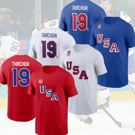 Discover HOT!!! Matthew Tkachuk #19 USA Hockey Team 2026 Name & Number Fan Gifts