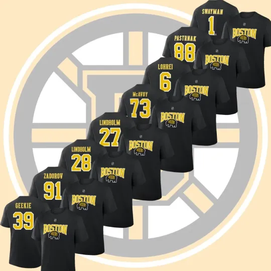 Boston Bruins Team 2026 Stadium Series More Player Name & Number For Fans Gift