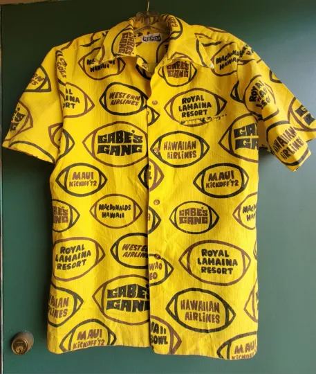 Discover Vintage Football Hawaiian Shirt Youth Camp 72 Rams Kickoff Aloha Hawaii