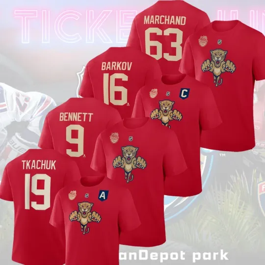 Florida Panthers 2026 NHL Winter Classic Name Number: Bennett, Marchand, Barkov