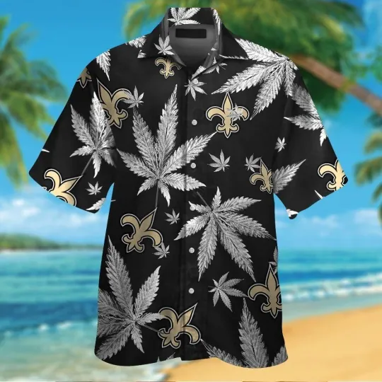 New Orleans Saints Tropical Hawaiian Shirt Short Sleeve Button Up