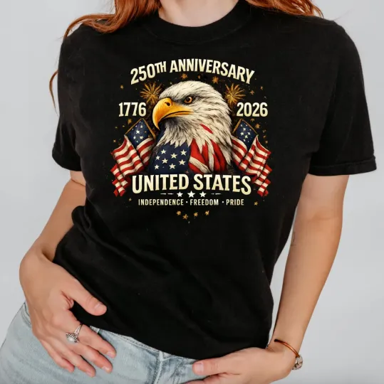 Discover 250th Anniversary United States Shirt, Patriotic Eagle T-Shirt