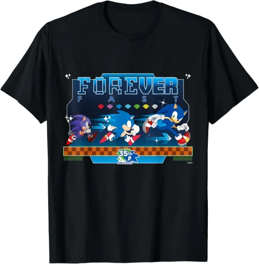 Discover Sonic The Hedgehog 35th Anniversary Forever Fast Evolution T-Shirt