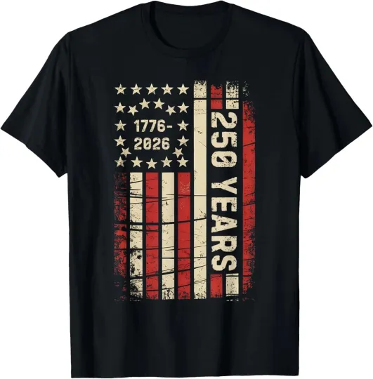 Discover 250 Years America Anniversary 250th Independence Day Vintage T-Shirt