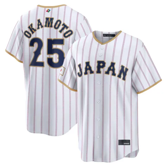 Discover Men's Japen Kazuma Okamoto White 2026 World Baseball Classic Jersey