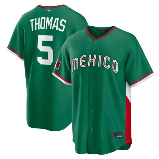Discover NWT Men Mexico Alek Thomas Green 2026 World Baseball Classic Road Stadium Jersey