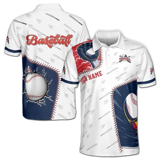 Discover Personalized Name Baseball Polo Shirt - All Over Print