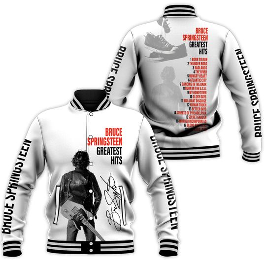 Bruce Springsteen Music Baseball Jacket For Fan