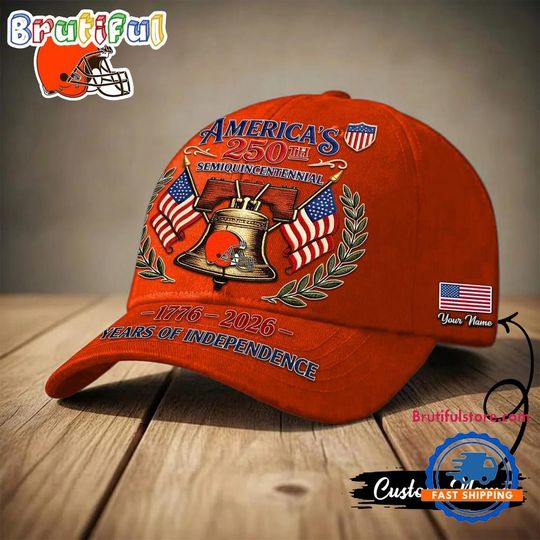Cleveland Browns football 1776-2026 Years Of Independence Classic Cap