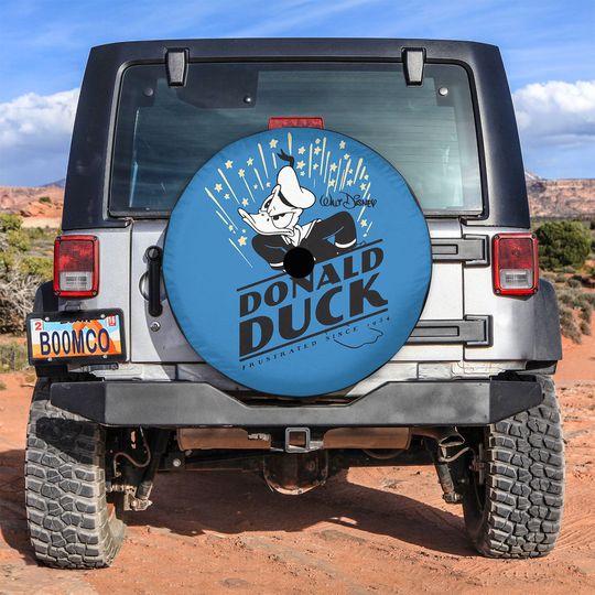 Donald Duck Spare Wheel Tire Cover for Toyota Land Cruiser Prado Jeep RV SUV Camper Vehicle Accessories