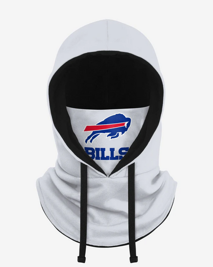 Buffalo Bills White Drawstring Hooded Gaiter