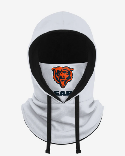 Chicago Bears White Drawstring Hooded Gaiter