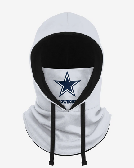Dallas Cowboys White Drawstring Hooded Gaiter