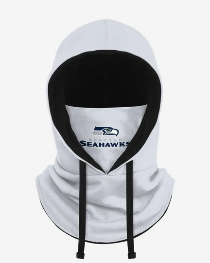 Seattle Seahawks White Drawstring Hooded Gaiter