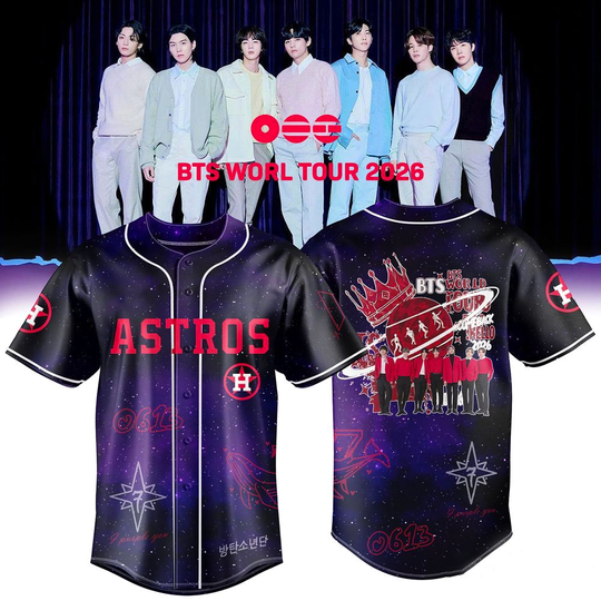 2026 BTS World Tour Houston Astros Fans Jersey