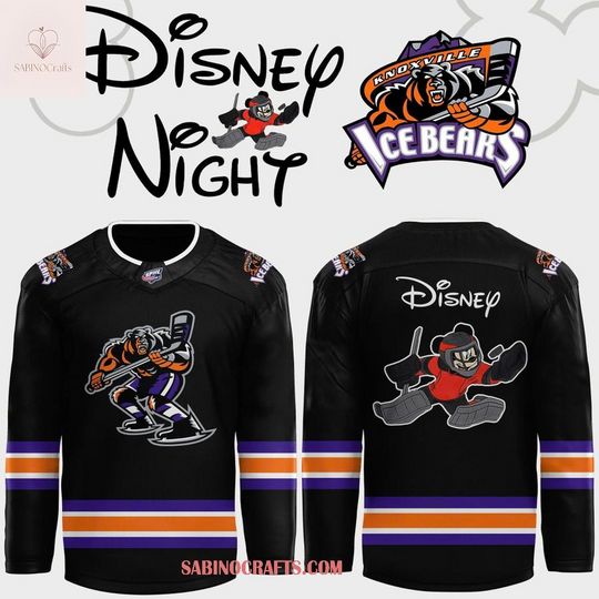 Discover Knoxville Ice Bears x Disney Night Black 2026 Hockey Jersey