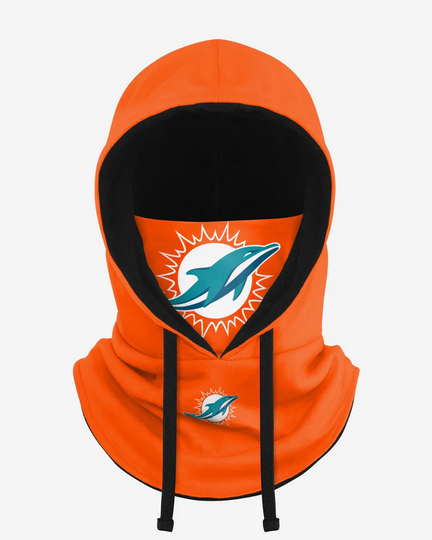 Miami Dolphins Alternate Team Color Drawstring Hooded Gaiter