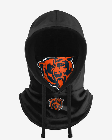 Chicago Bears Black Drawstring Hooded Gaiter