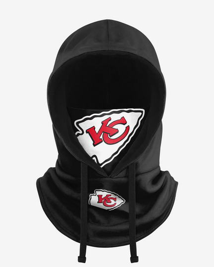 Discover Kansas City Chiefs Black Drawstring Hooded Gaiter