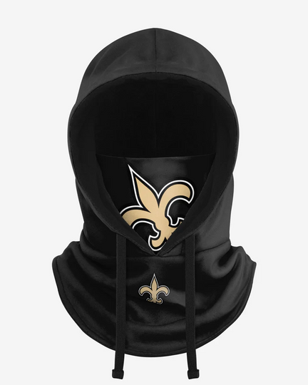 New Orleans Saints Black Drawstring Hooded Gaiter
