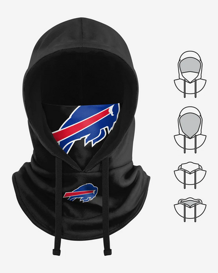 Buffalo Bills Black Drawstring Hooded Gaiter