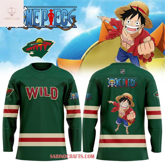 Discover Minnesota Wild One Piece Night Luffy 2026 Hockey Jersey