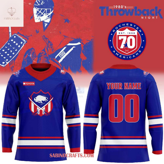 Discover Rochester Americans 1980s Throwback Hall Of Fame Night Personalized Jersey