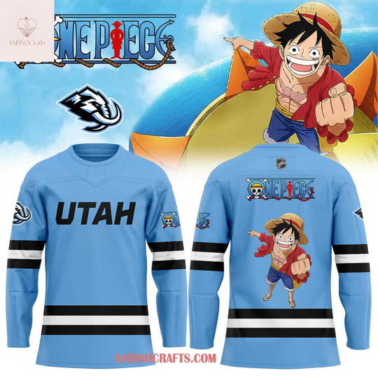 Utah Mammoth One Piece Night Luffy 2026 Hockey Jersey