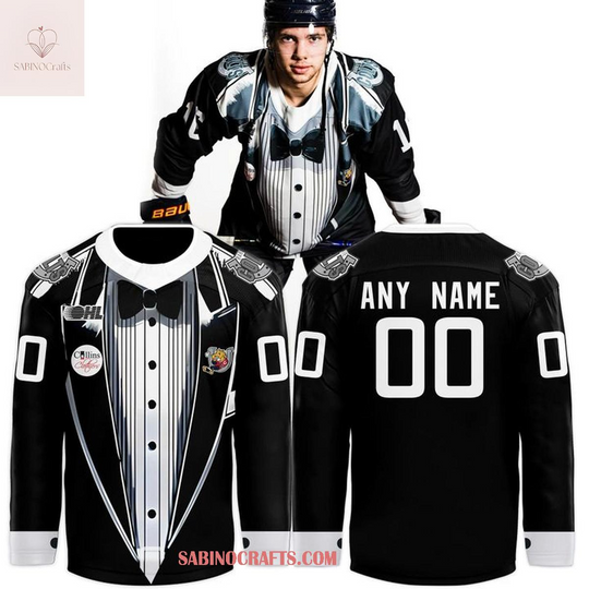 Barrie Colts New Year’s Eve 2026 Tuxedo Personalized Hockey Jersey